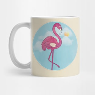 Flamingo in the blue sky Mug